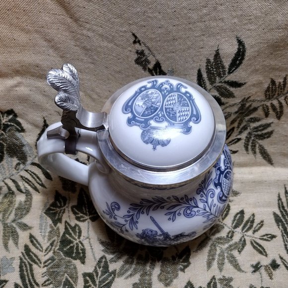 🎬Vintage🎬 Original Modell Alt Tettau-Royal-Anno 1800 Pewter Lidded Stein - Picture 4 of 8
